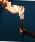 Handheld Outdoor Wood Torch Lantern For Garden And Patio Decor, Flickering Flame Light For Walkways And Yards, nighttime use