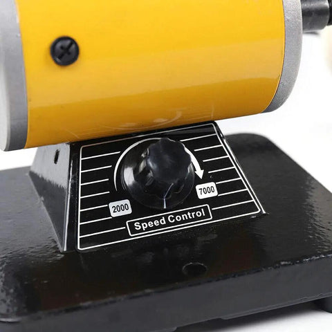 Speed control dial of Dual Wheel Buffing Rig With 200W Motor And Variable Speed Polisher From 2000 To 7000 RPM For Jewelry Metal DIY Projects