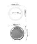 Espresso Maker Replacement Gaskets And Silicone Sealing Rings One Set For Coffee Pot Accessories Pro For Home Kitchen And Coffee Bar Barista Grade Silicone Seals That Fit Most Pots, shown with measurements.