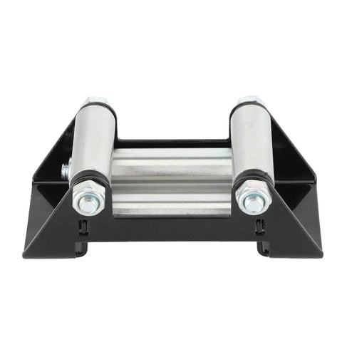 Front view of 5 Inch Winch Roller Fairlead For Side By Side With 4 Way Heavy Duty Universal Mount And 125mm Hole Distance Fits 4500 Lbs Winches