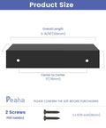 Diagram showing size of 10 Pack Black Cabinet Pulls 3 Inch Aluminum Alloy Edge Finger Pull Dresser Drawer Handles, includes screws.