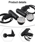 Brilliant Yellow LED Turn Signal Lights For 48V And 60V E Bikes Super Bright Daytime Running Warning Lamps For Serious Safety On Busy Streets, black housing and wire