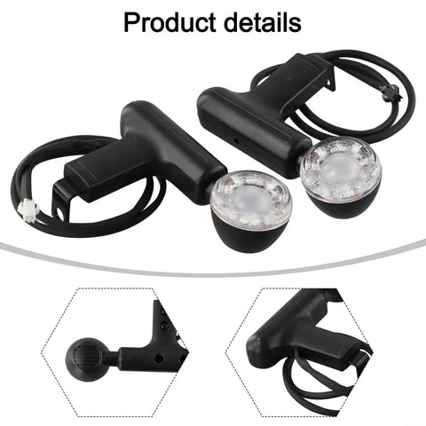 Brilliant Yellow LED Turn Signal Lights For 48V And 60V E Bikes Super Bright Daytime Running Warning Lamps For Serious Safety On Busy Streets, black housing and wire