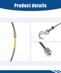 Safety Cable Assembly Replacement For UFP A-60 Disc And Drum Brake Actuators 34370 Compatible, showing hook and cable details.