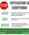 Instructions for applying All In One Plant Based Wood Sealer And Stain For Outdoor Decks Fences And Furniture No Mess Easy To Use