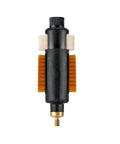 Quick Action Cleaning Brush For Rifles Heavy Duty Field Ready Gunsmithing Care Tool to kick out stubborn carbon debris, black and orange bristles.