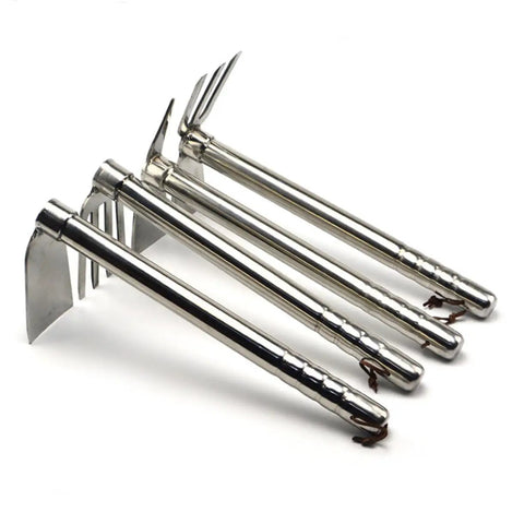 Multi Function Stainless Steel Hoe For Garden And Yard Lightweight Yet Sturdy Double Use Weeding Tool With An Ergonomic Handle