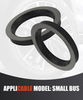 Sweet Four Piece Hub Centric Rings Convert 60MM Hub To 75MM Wheel Bore With Tough ABS Plastic showing two rings.