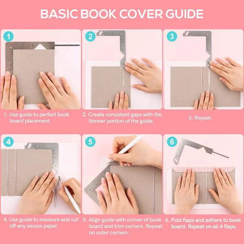 Step-by-step guide using Tough As Nails Corner Guides And 5 In 1 Book Cover Tool For Chipboard Boxes and Binding Work.