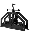 Heavy-Duty Tube Roller Bender Braking Machine With Handle, #45 steel construction for precise metal pipe bending.
