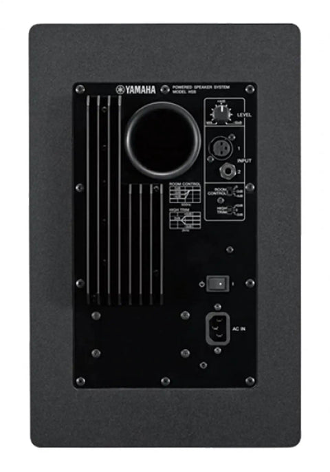 Back panel of 8-Inch Powered Studio Monitor Pair Bi-Amp 120W Total Output, 75W Low End And 45W High End, 38Hz To 30kHz Frequency Response