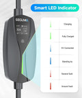 Level 2 EV Charger With 32 Amp Adjustable Current 25 Ft UL Listed Cable NEMA 14 50 Plug Portable On The Go EVSE Car Charger