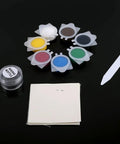 No Heat Liquid Leather Scratch Repair Kit for Car Seats and Furniture with color jars, tool, and cloth