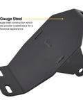 Hella Strong Steel LS Swap Motor Mounts For 67 To 72 Chevy C10 Pickup close-up of 7-gauge steel, powder-coated black for durability.