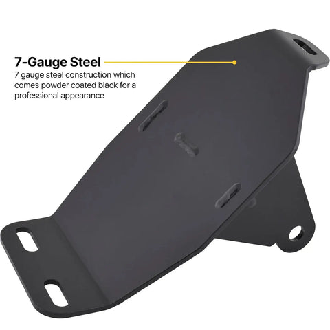 Hella Strong Steel LS Swap Motor Mounts For 67 To 72 Chevy C10 Pickup close-up of 7-gauge steel, powder-coated black for durability.