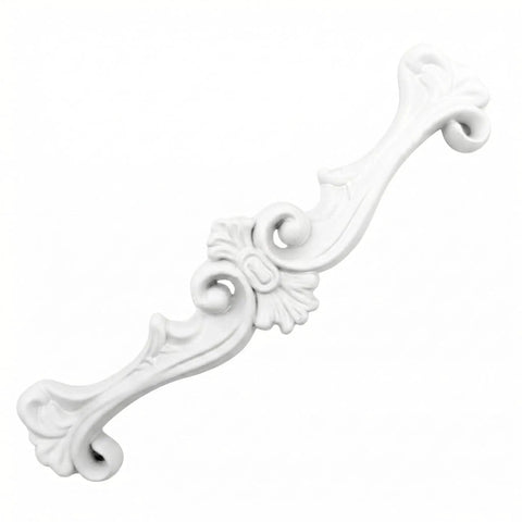 Antique Style Cabinet Hardware Set White Six Pack Old School Vintage Drawer Pulls For Dresser Nightstand 3 Inch Hole Centers Classic Ornate Handles Includes Mounting Screws