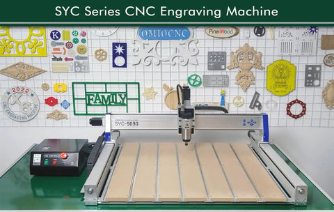 Heavy Duty Cnc Router Machine With Powerful 1500W Spindle Slick Woodworking Engraver with control panel and bed.