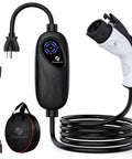 Top Shelf Performance Delivered By Forty Foot Level One And Two Portable Electric Charger With J1772 Connector And Built In Overload Safety To Keep Your Charging Game Smooth And Zero Sweat Daily with LED display and charging plug.