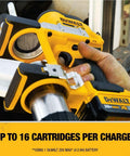 Cordless Grease Gun With 20V Max Battery showing cartridge insertion, variable speed trigger, and sturdy handle for easy use