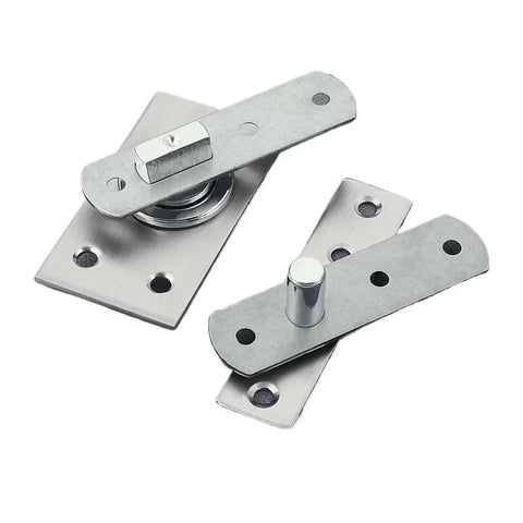 Beefy Heavy Duty Stainless Steel Pivot Hinge For Wood Doors Up And Down Murphy Door Systems Built To Last With Smooth Rotation And Easy Replacement Of Worn Hinges, stainless steel close-up