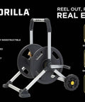 200 Foot Heavy Duty Aluminum Upright Hose Reel With Rust Proof Frame Leak Proof Brass Connections Kink Free Winding