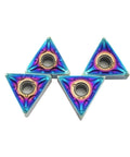 Get These Awesome Indexable Carbide Lathe Tools With Ten Tough TNMG Inserts For Precision Turning On Steel Or Cast Iron Super Hard Knives That Make Your Machining Jobs Epic And Smooth Like A Dream. Four colorful TNMG inserts for carbide lathe tools.