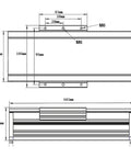 Cnc Linear Motion Guide Rail Slide Stage With Precision C7 Ball Screw Actuator 300Mm Runway schematic diagram with dimensions.