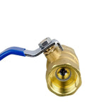 Heavy Hitter Brass Bsp Thread Ball Valve With Lever Handle Leakproof Copper Plumbing Tap Fitting close up view of lever