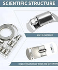 Heavy Duty 304 Stainless Steel Hose Clamps Kit With Adjustable Worm Gear Band Duct Clamps For Secure Positive Grip Rigid Core Construction That Won't Slip Or Stretch Under Pressure Perfect For Any Car Or Home Plumbing Repair Job You Gonna Want To Keep In, stainless steel worm gear clamps kit, open and fastened views