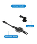 Camera Expansion Mount With One Quarter Inch Adapter showing expansion mount and adapter for DJI Mini and action cams.