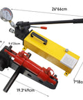 Heavy Duty Manual Hydraulic Torque Wrench Delivers Rock Solid 9954 Nm Precision Bolt Control With A Smooth 36 Degree Ratchet and Pro Grade Industrial Performance That Handles Tough Jobs Without Breaking A Sweat, showing dimensions and details.