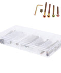 49Pcs M6 40 To 80Mm Hex Socket Head Screws And Barrel Nuts Grab And Go Kit in transparent storage box