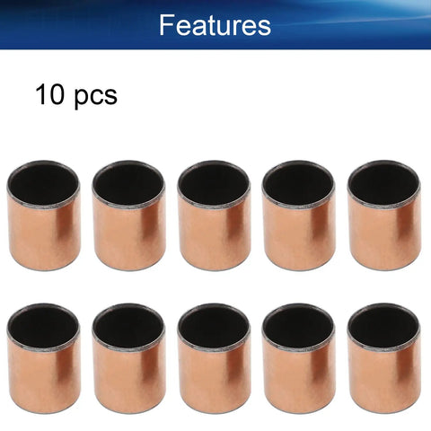 10 Piece Pro Grade Sleeve Bearing Set 15mm Bore 17mm Outer Diameter 20mm Long Oilless Bushing Bronze Sintered Coating in display