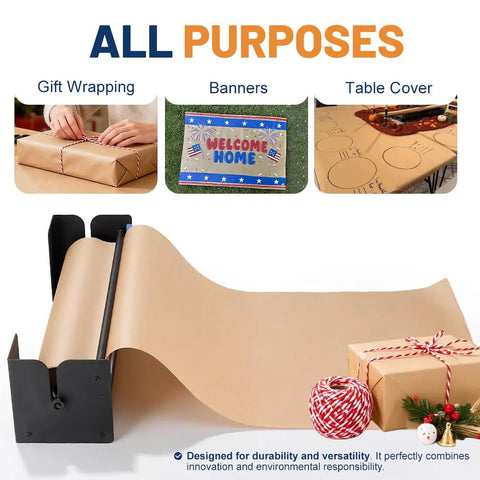 Slick Heavy Duty Eighteen Inch Paper Roll Dispenser Cutter Wall Mount Tabletop Stand Compatible With Kraft Freezer Butcher Sheets Smooth Glide Design Handles Big Loads Like A Champ Zero Friction Just A Legit Workhorse Tool For Any Back Room Setup