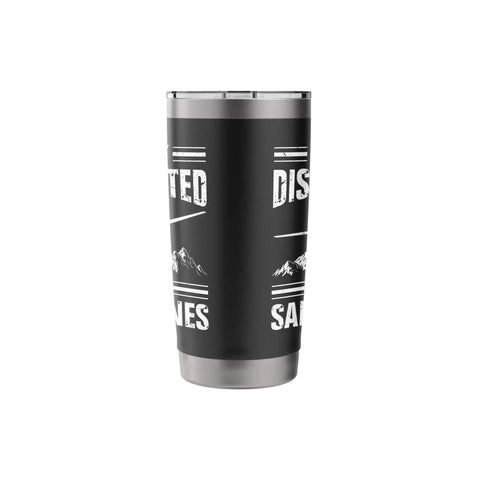Black stainless steel tumbler with text design, ideal for glider pilots and sailplane enthusiasts, dual-wall insulation.