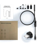 1920P HD Dual Lens Endoscope Camera With SemiRigid Snake Cable IP67 Waterproof 8 LED Lights kit display