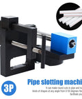 Adjustable Heavy Duty Pipe Notcher And Tube Cutter 0 To 50 Degrees Punch Tool For 19 To 76 Mm Metals Wood close-up view.