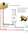 Wiring diagram for DC Photoelectric Switch Dusk To Dawn Sensor For Outdoor Lighting 8V To 50V Wide Voltage Range 5A Load