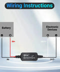 Wiring diagram showing Smooth Operator Buck Converter Step Down Voltage Regulator Transforms 11 To 32V Directly To 7.5V At 3 Amps.