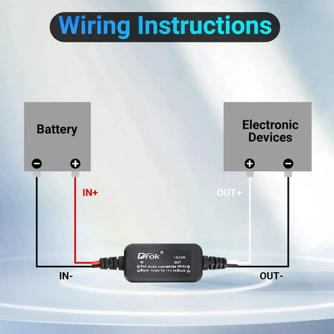 Wiring diagram showing Smooth Operator Buck Converter Step Down Voltage Regulator Transforms 11 To 32V Directly To 7.5V At 3 Amps.