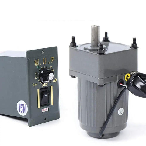 AC 110V 15W Single Phase Gear Motor With Variable Speed Controller and governor for smooth operation.