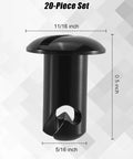 Built Like A Tank 7075 Aluminum Quarter Turn Fasteners 20 Pack Snap In Quick Release Cam Latch 5/16 Inch 0.5 inch body size