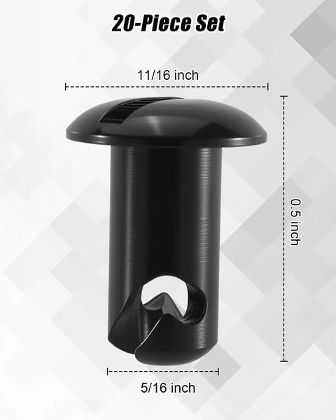 Built Like A Tank 7075 Aluminum Quarter Turn Fasteners 20 Pack Snap In Quick Release Cam Latch 5/16 Inch 0.5 inch body size