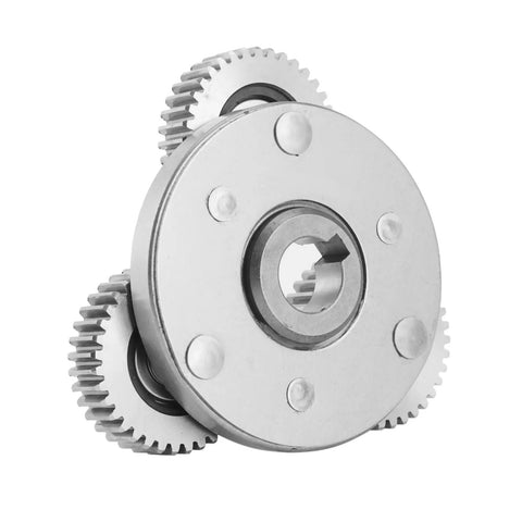 Planetary Gear With Clutch 36T 38mm For Electric Bike Motor Ebike, silver steel gear, side view, high quality wear resistant