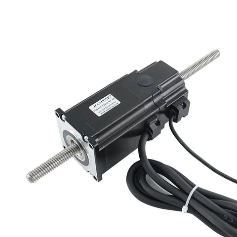Screw motor, NEMA23, Hanpose, 400mm lead screw, black housing with power cable