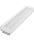White Louvered Plastic Floor Register With Three Position Damper And Easy Clean Finish Heavy Duty High Impact Polystyrene dishwasher safe