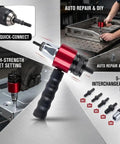 Turn Your Drill Into A Dope Automatic Rivet Nut Gun Kit For M3 To M8 Rivet Nuts And Blind Rivets with quick-connect and inserts