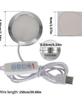 Durable Aluminum LED Lamp Assembly Kit for 3D Printers with USB Power Plug showing size and dimensions