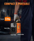 Person holding Dual Voltage 110V 220V Arc MMA TIG Welder 140A 2 In 1 Portable Stick And Lift TIG Machine, compact design