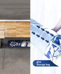 Portable Folding Bathtub For Small Bathrooms And Showers Eco Friendly Soaking Tub storage under cabinet and roll-up detail